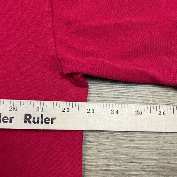 Vintage Adidas Shirt Mens Large Red 90s Spell Out Sports Y2K Basic - Picture 8 of 10